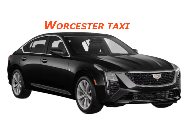 Black car in Worcester car service for stylish and comfortable transportation